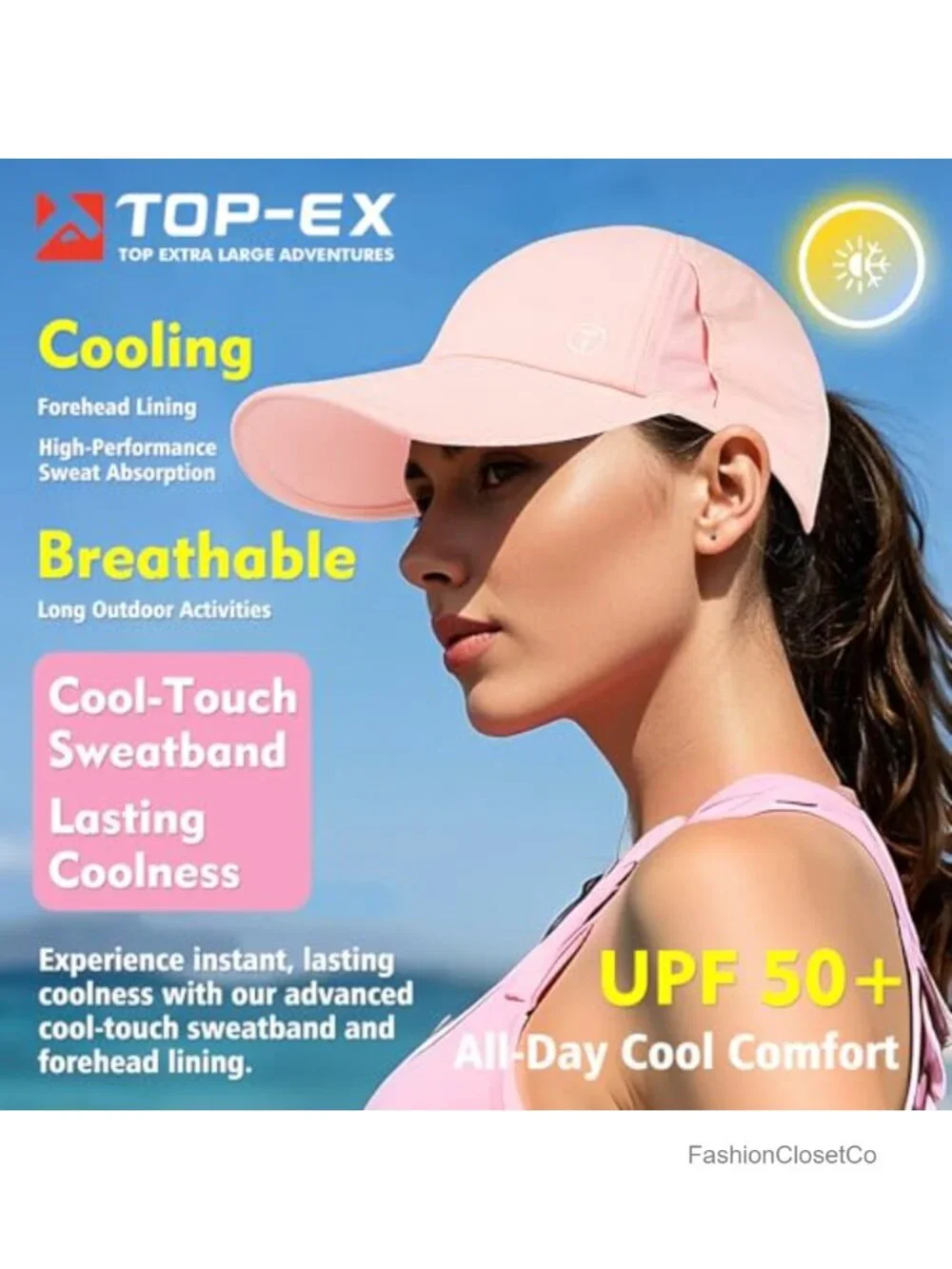 UV 50 High Ponytail Baseball Cap Quick Dry Sports Sweatband Lightweight